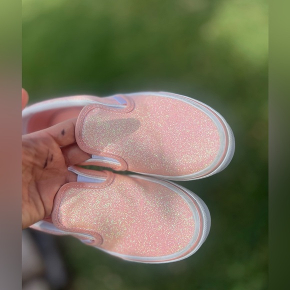 Vans Slip-On Kids 'Glitter - Apricot Nectar size 2.5 Vans - Picture 10 of 11